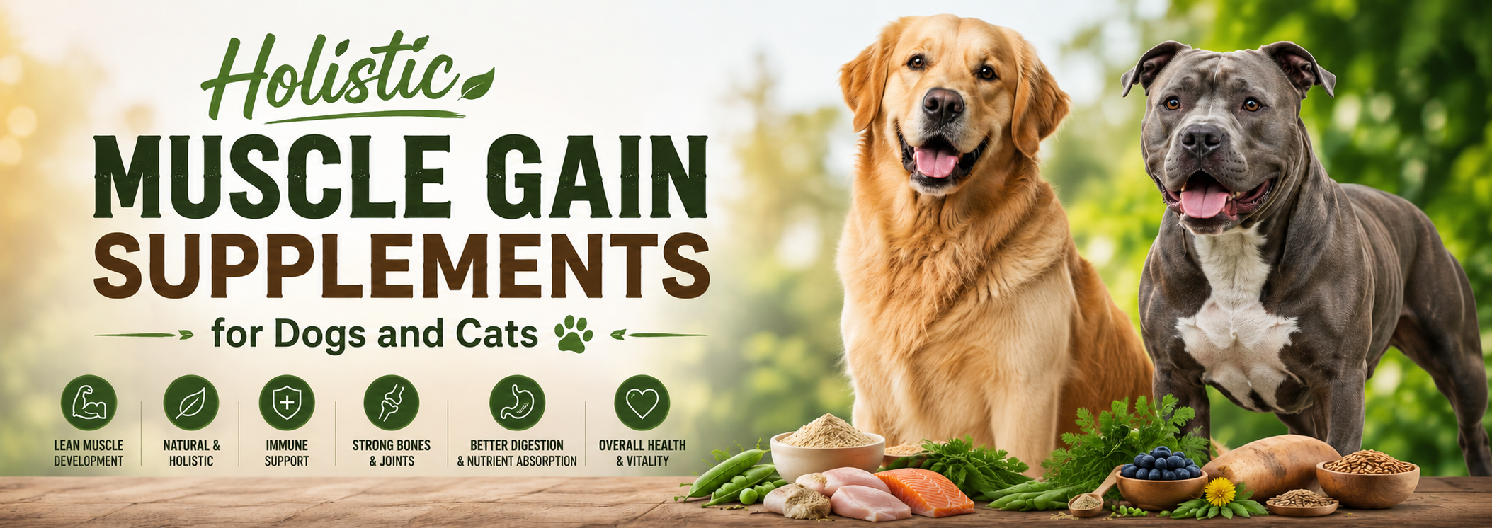 Holistic Muscle Gain Supplements for Dogs and Cats: What Actually Works