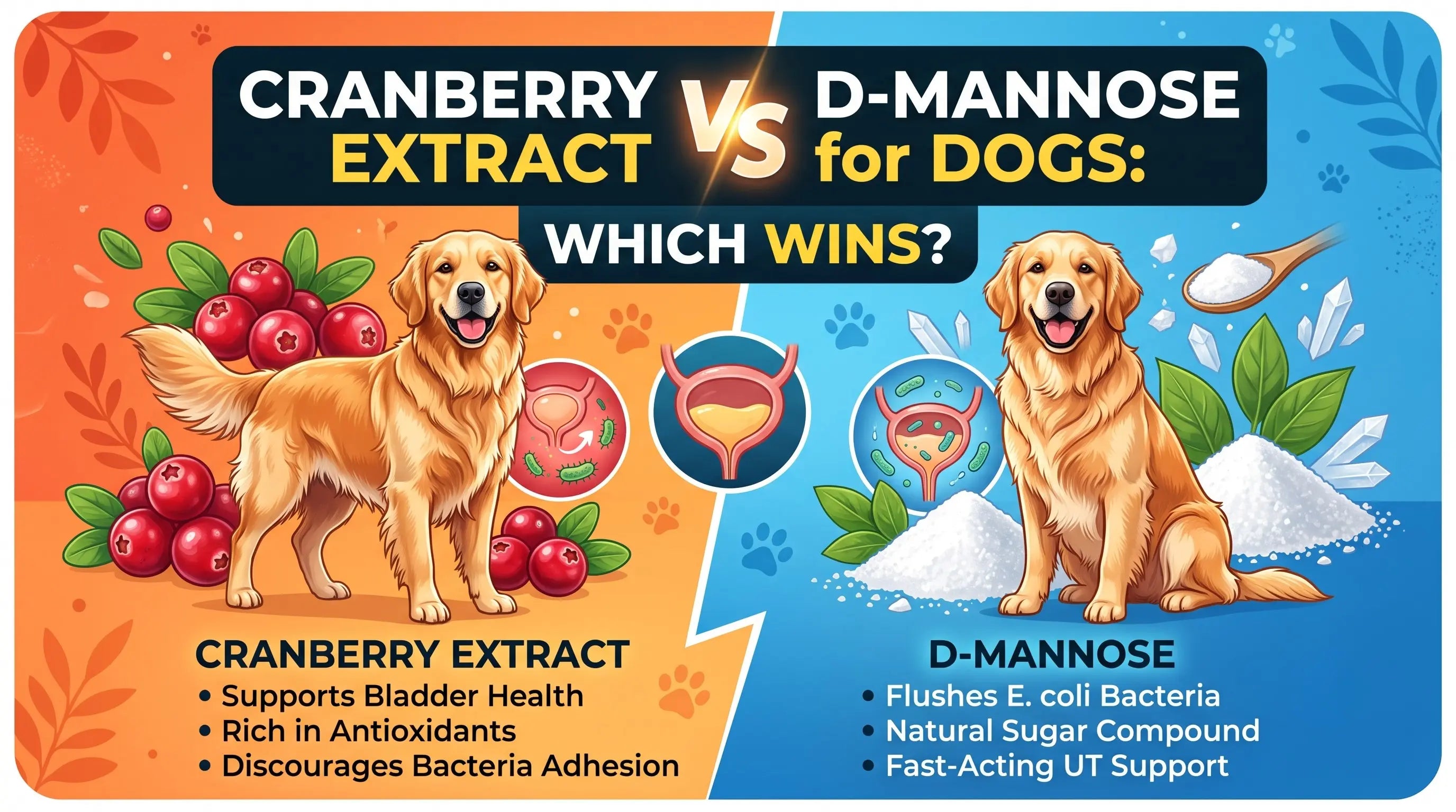 Cranberry Extract vs D-Mannose for Dogs: Which Wins?